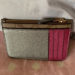 Coach Bags - COACH Zip Top Card Case In Colorblock NWT Coach Bags - COACH Zip Top Card Case In Colorblock NWT
